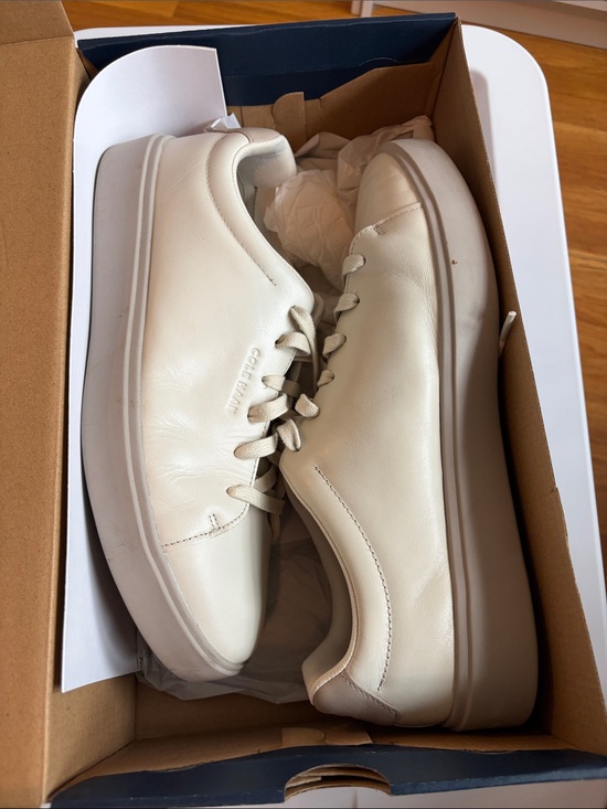 Cole Haan Other - Cole Haan Men’s traveler Leather Sneakers - Cream/White